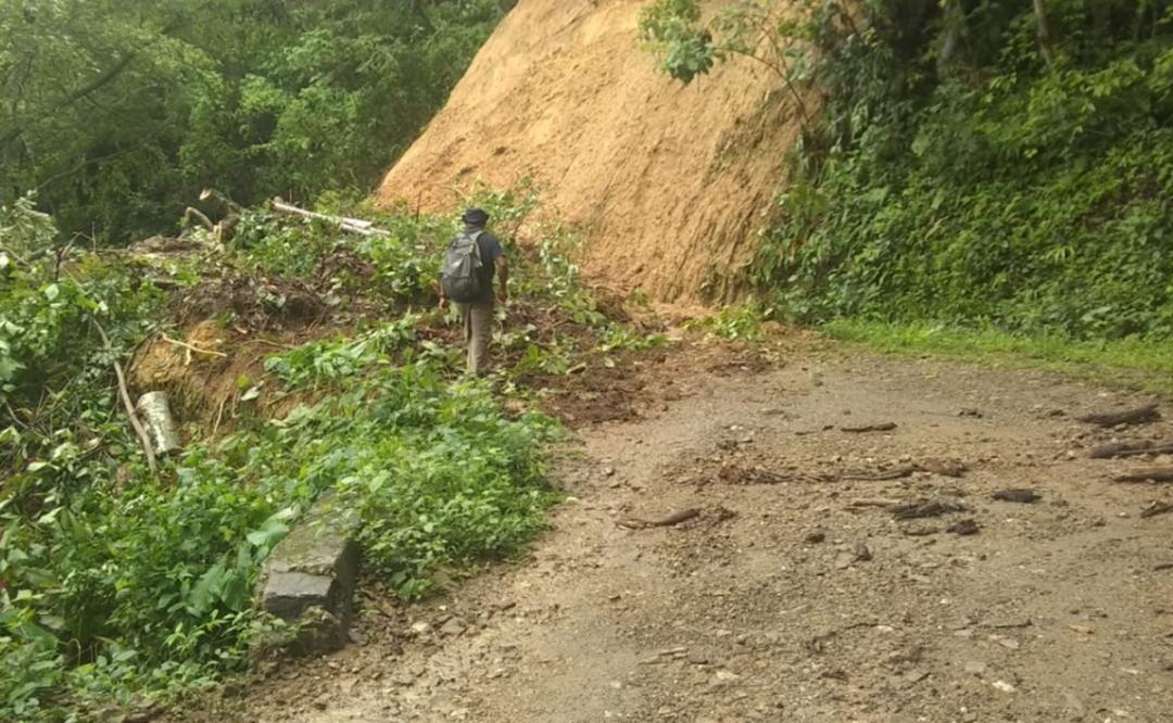 Lluvias dejan derrumbes y deslaves en carreteras de Oaxaca; Sierra Sur y Costa, las regiones más afectadas