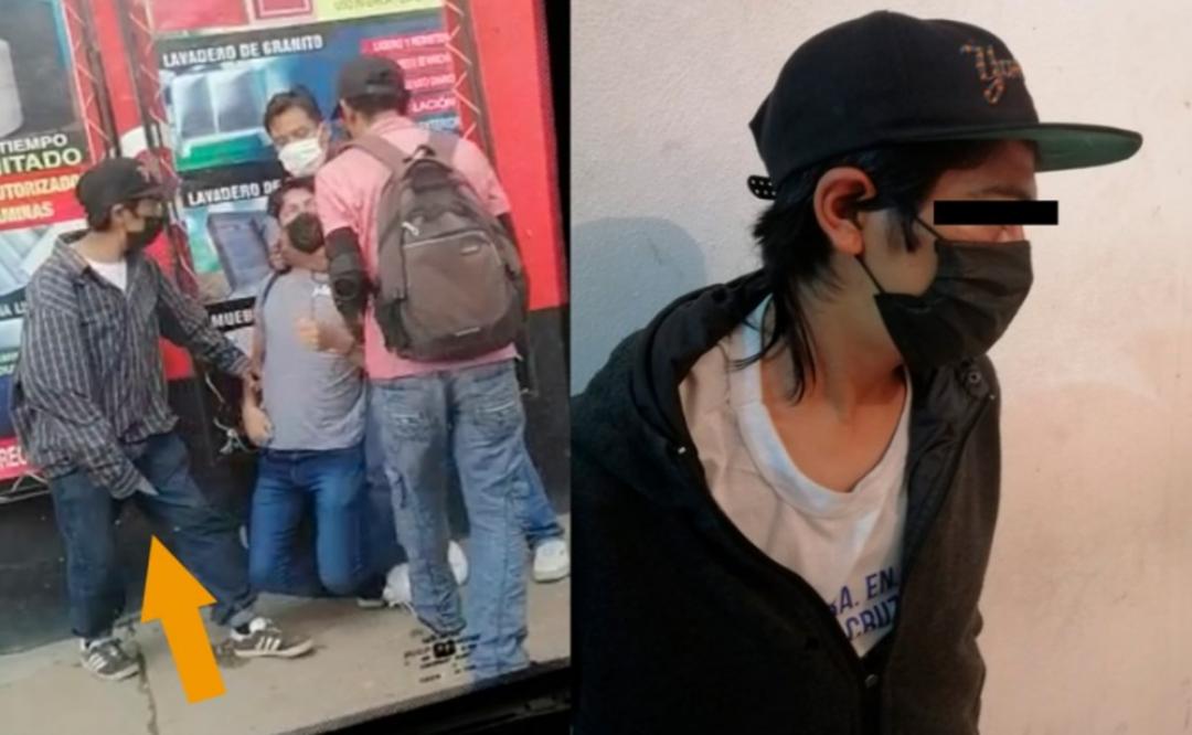 Cae sujeto que “estranguló” a joven para despojarlo de su celular en Central de Abasto de Oaxaca