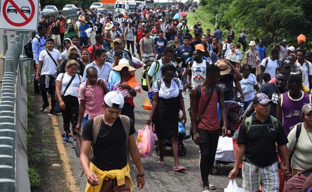 Pide CNDH a gobiernos de Oaxaca, Chiapas y Tabasco atención humanitaria para caravana migrante