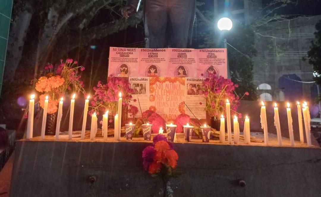 Con ofrenda, colectivas recuerdan a víctimas de feminicidio en la Cuenca de Oaxaca