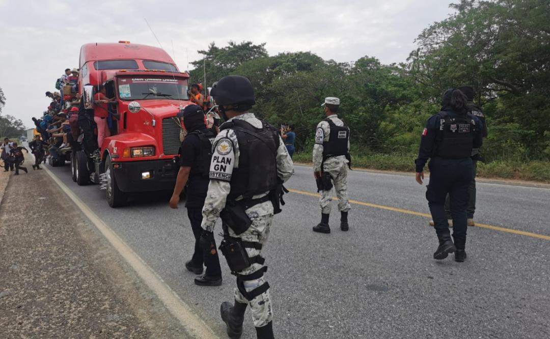 caravana migrante en Veracruz