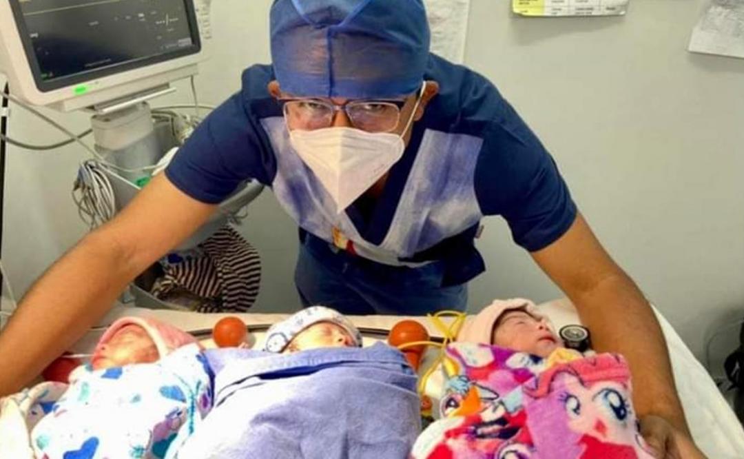 Nacen trillizas en Oaxaca, es el primer caso que se registra en hospital Macedonio Benítez de Juchitán