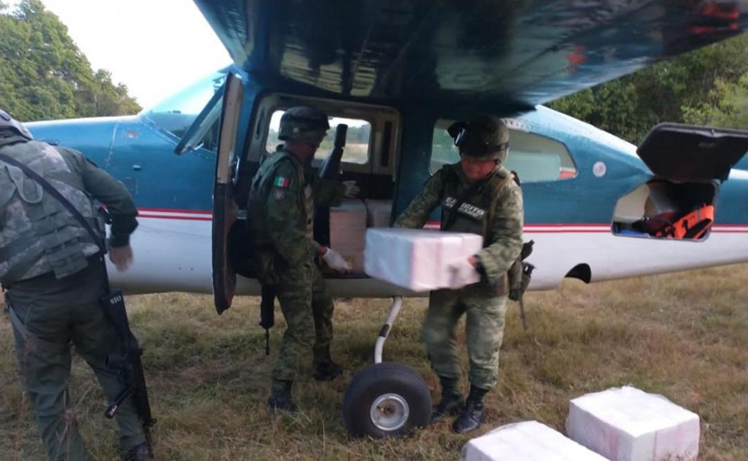 Intercepta Ejército aeronave con 400 kilos de cocaína en el Istmo de Oaxaca
