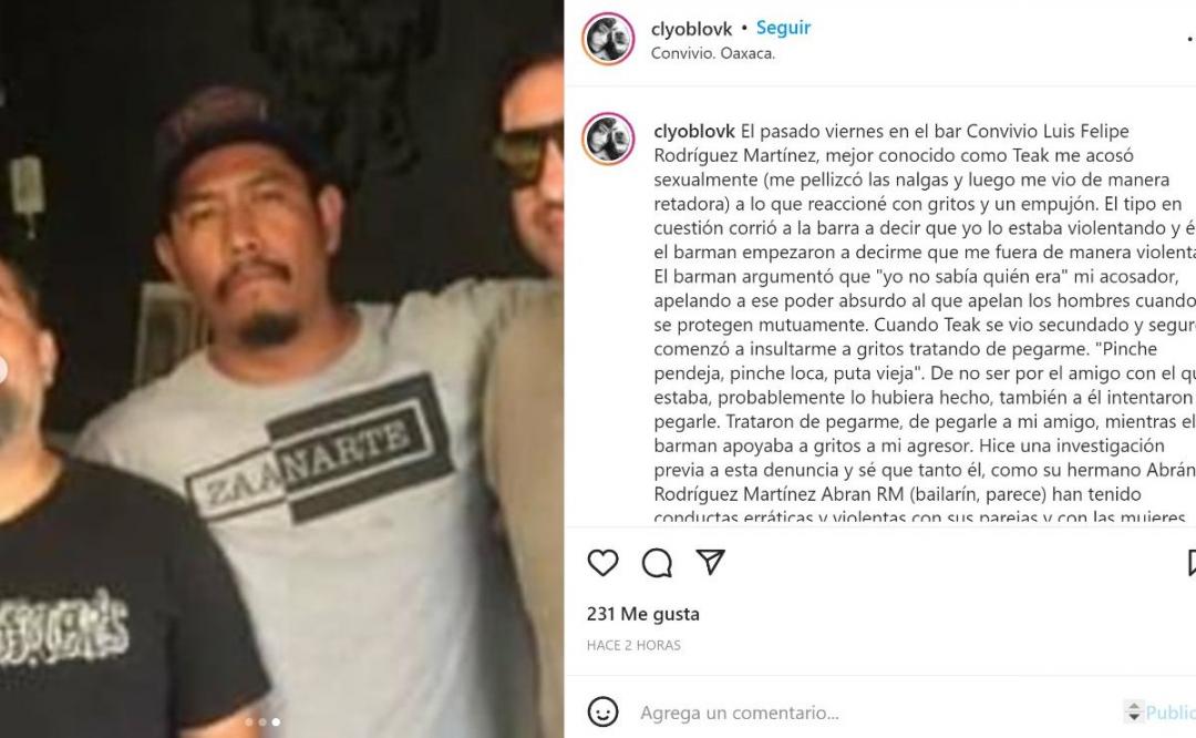 Denuncia escritora Clyo Mendoza a hombre que la acosó sexualmente en bar de Oaxaca