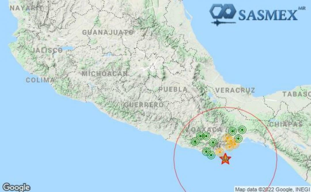 Registran sismo de 5.4 en la Costa de Oaxaca; sin daños, reporta CEPCO