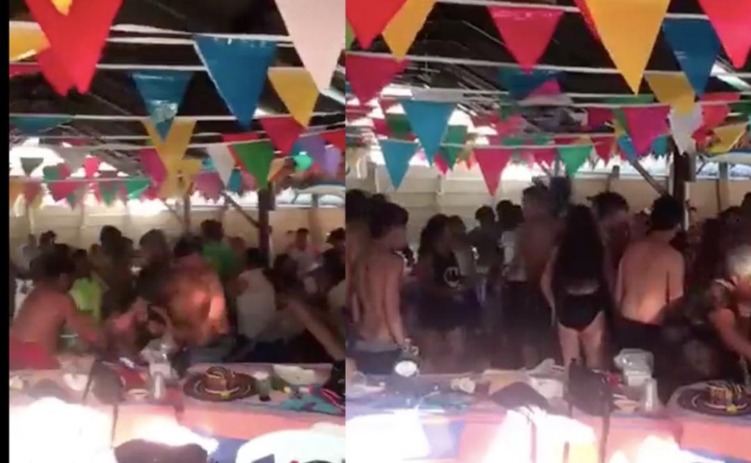 Video. Usuarios en redes captan pelea campal en restaurante de Huatulco, Oaxaca