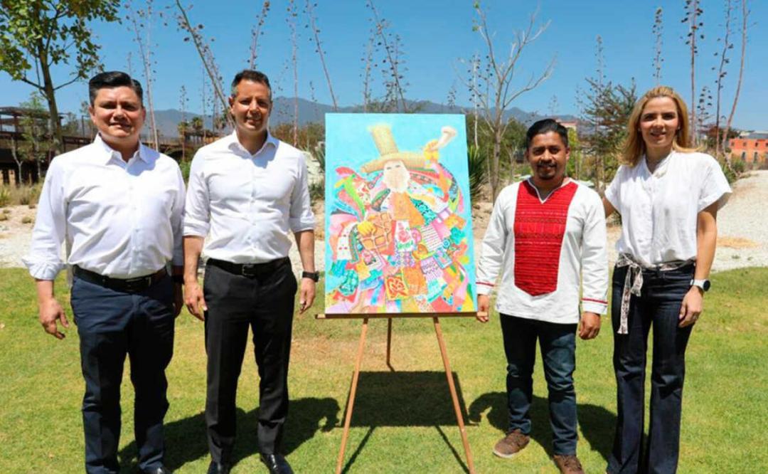 Presenta Murat imagen oficial de la Guelaguetza 2022; obra ganadora retrata riqueza de Oaxaca