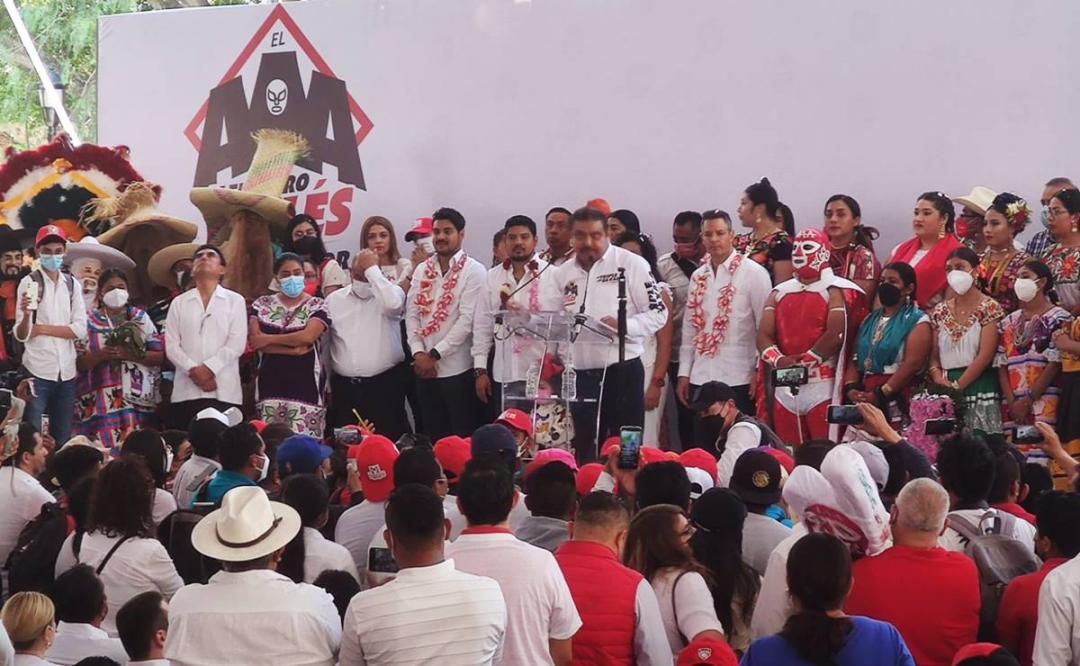 Inicia Alejandro Avilés campaña rumbo a la gubernatura de Oaxaca; promete “triplicar” salarios a maestros