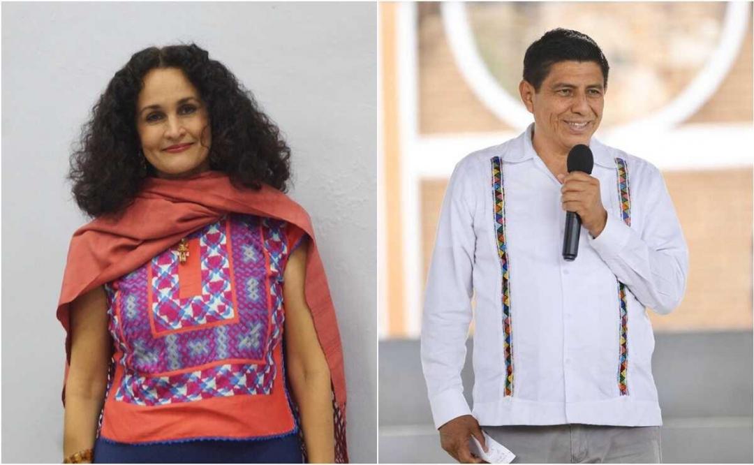 Bitácora de Campaña: Desea suerte Susana Harp a Salomón Jara en la contienda por gubernatura de Oaxaca.