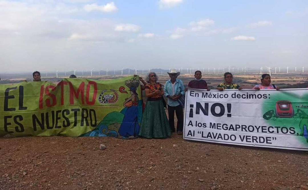 Habitantes de la agencia de San Blas Atempa manifestaron su rechazo al proyecto del Corredor Interocéanico.