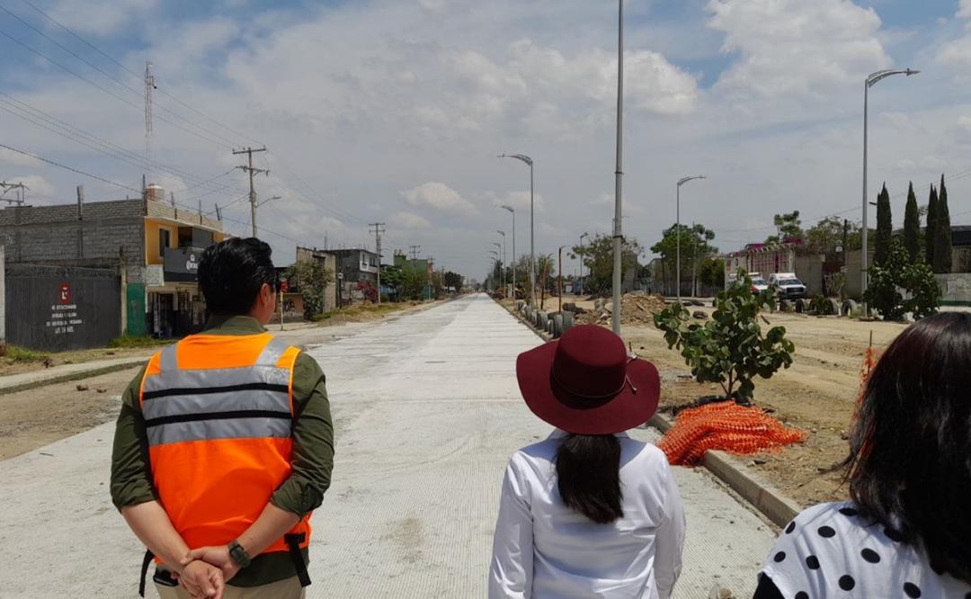 Supervisa Sinfra avance en obra de ampliación de Símbolos Patrios, en la ciudad de Oaxaca