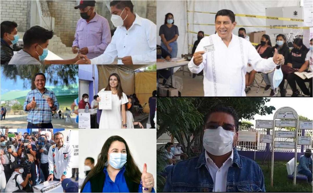 Así votaron los 7 aspirantes a la gubernatura de Oaxaca; este fue el mensaje que enviaron.