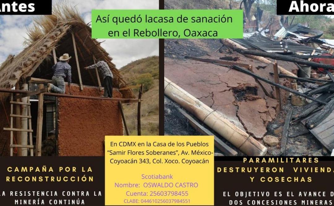 Comuneros de Cuatro Venados piden ayuda para reconstruir sus hogares, tras ataques armados en Oaxaca