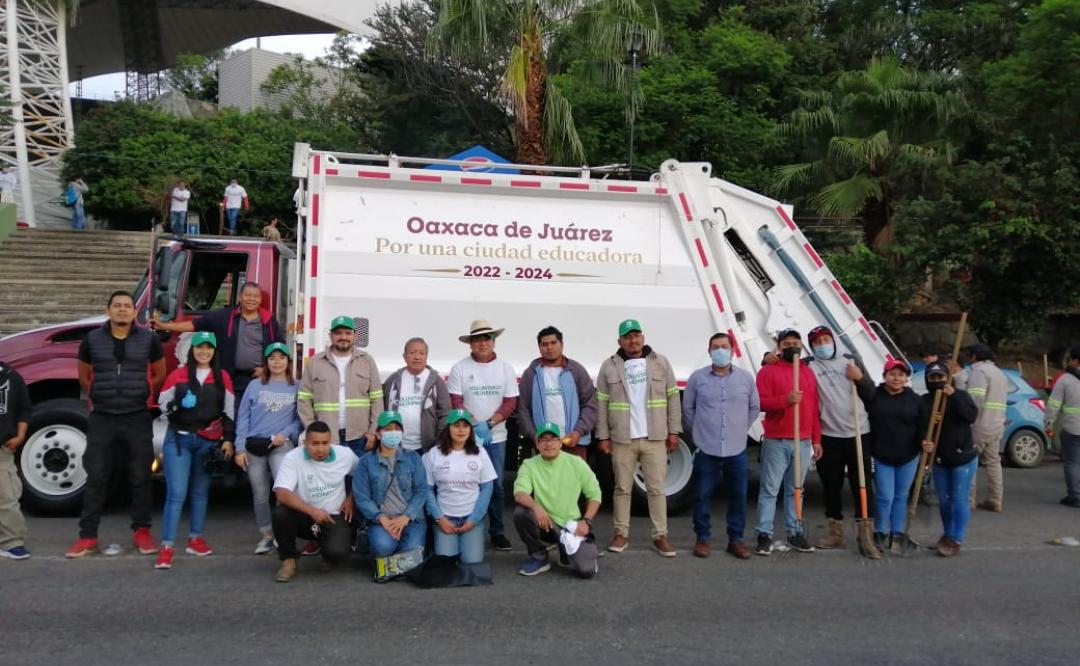Previo a la Guelaguetza, hacen tequio gobierno de Oaxaca y empresas en el Cerro del Fortín
