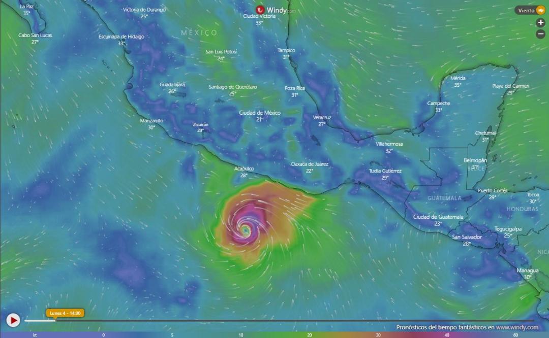 EN VIVO. Sigue la trayectoria en tiempo real del huracán Bonnie