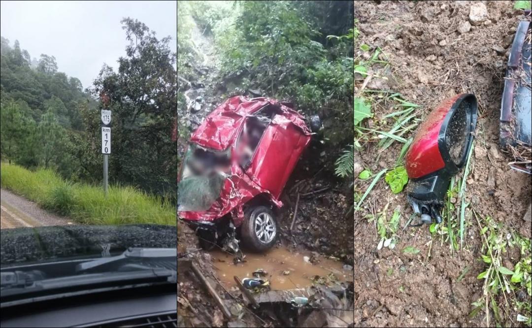 Automóvil cae a barranca de más de 200 metros en carretera a Huatulco; hay 5 muertos