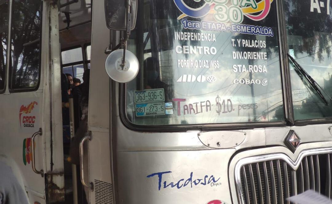 Aumento del precio del diésel, argumento de concesionarios para subir pasaje a 10 pesos en Oaxaca