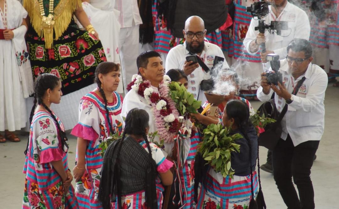 En fotos y video, así se vivió la toma de protesta de Salomón Jara como gobernador de Oaxaca
