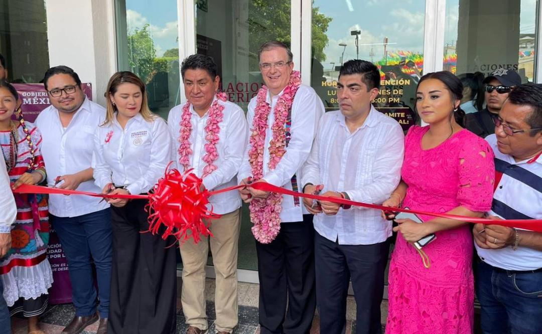 Inaugura Ebrard en Tuxtepec primera oficina de SRE en la Cuenca, atenderá municipios de Oaxaca y Veracruz