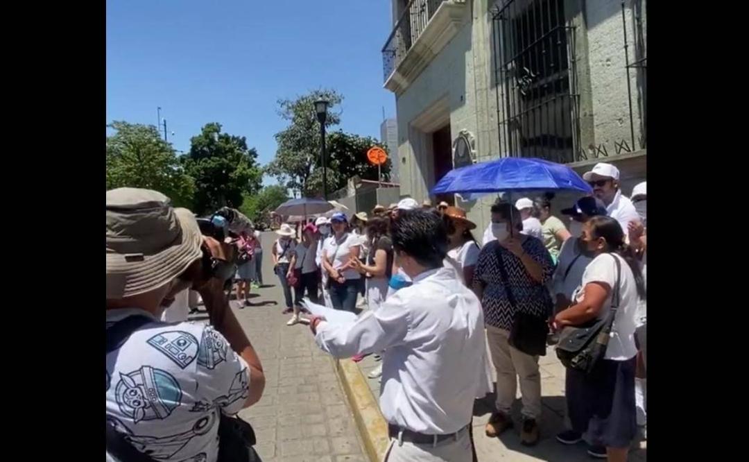 Protestan en juzgados de Oaxaca a favor de la Corte y la ministra Norma Piña