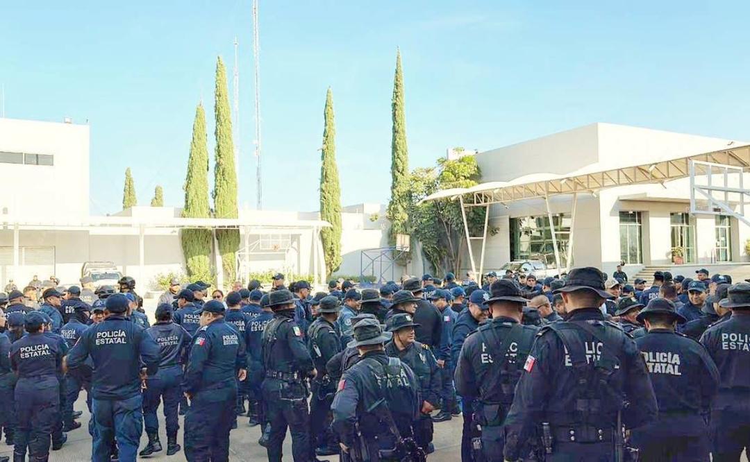 Protestan policías estatales de Oaxaca por despido de comandante; descarta SSPC paro de labores