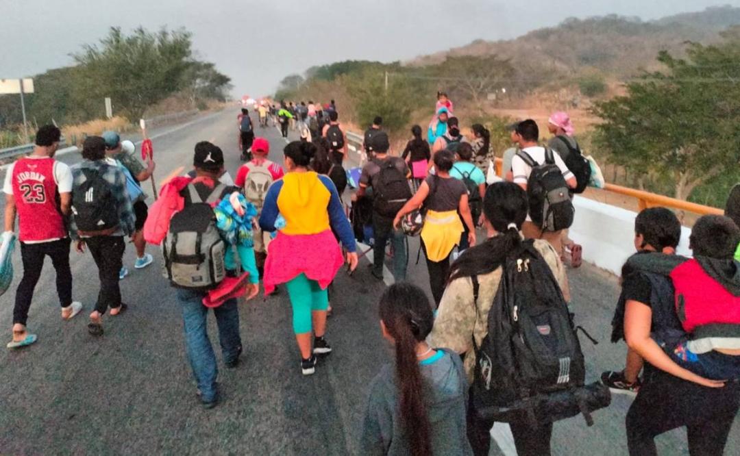 Entre enga os y acoso caravana de 3 mil migrantes llega a Oaxaca