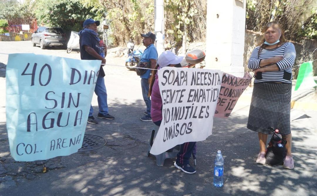 Por sed, protestan colonos de El Arenal en la ciudad de Oaxaca: llevan 40 días sin agua potable