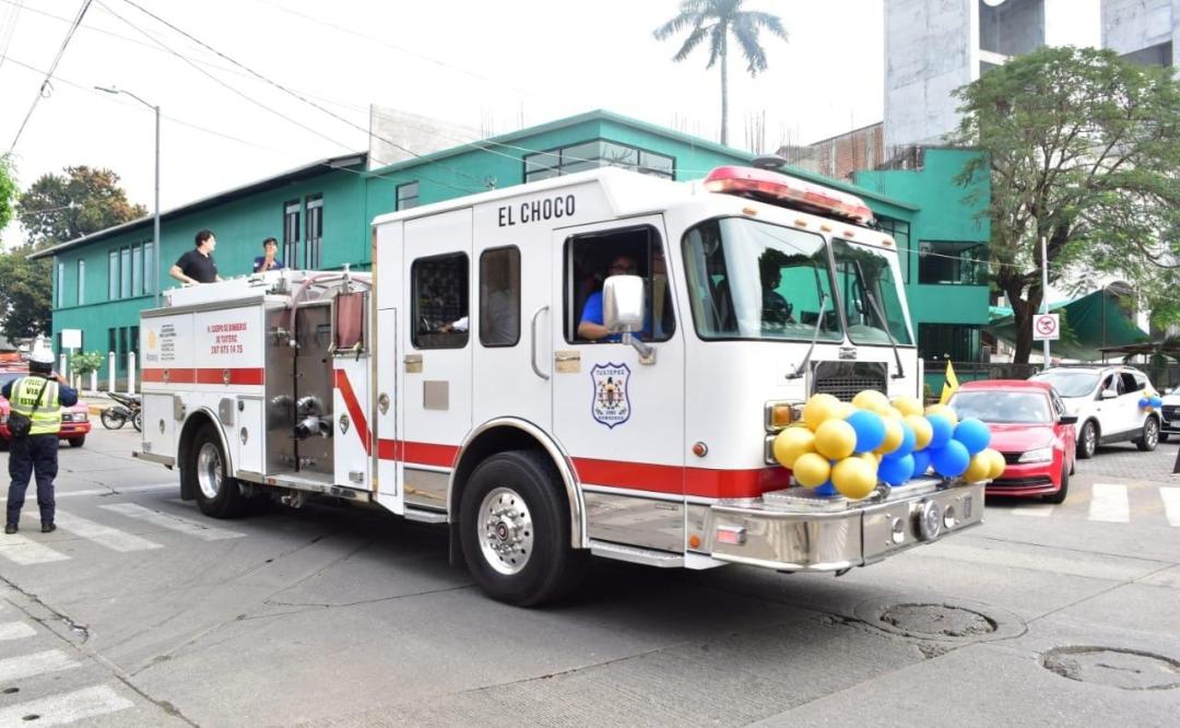 Tras 20 años, Tuxtepec, en la Cuenca de Oaxaca, recibe un nuevo carro de bomberos en donación