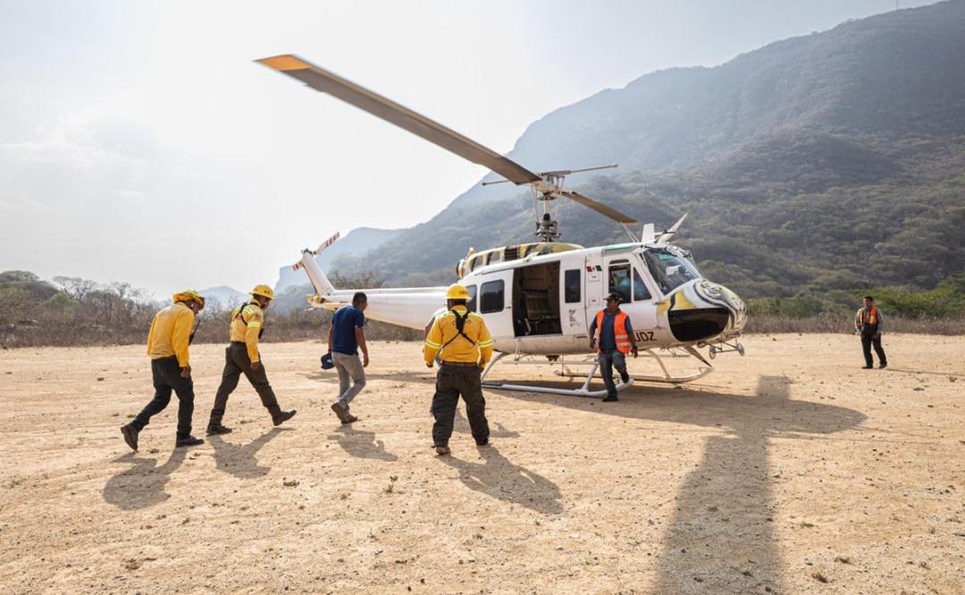 Bajo control, incendio en Lachiguiri y Guienagati, en el Istmo de Tehuantepec, Oaxaca