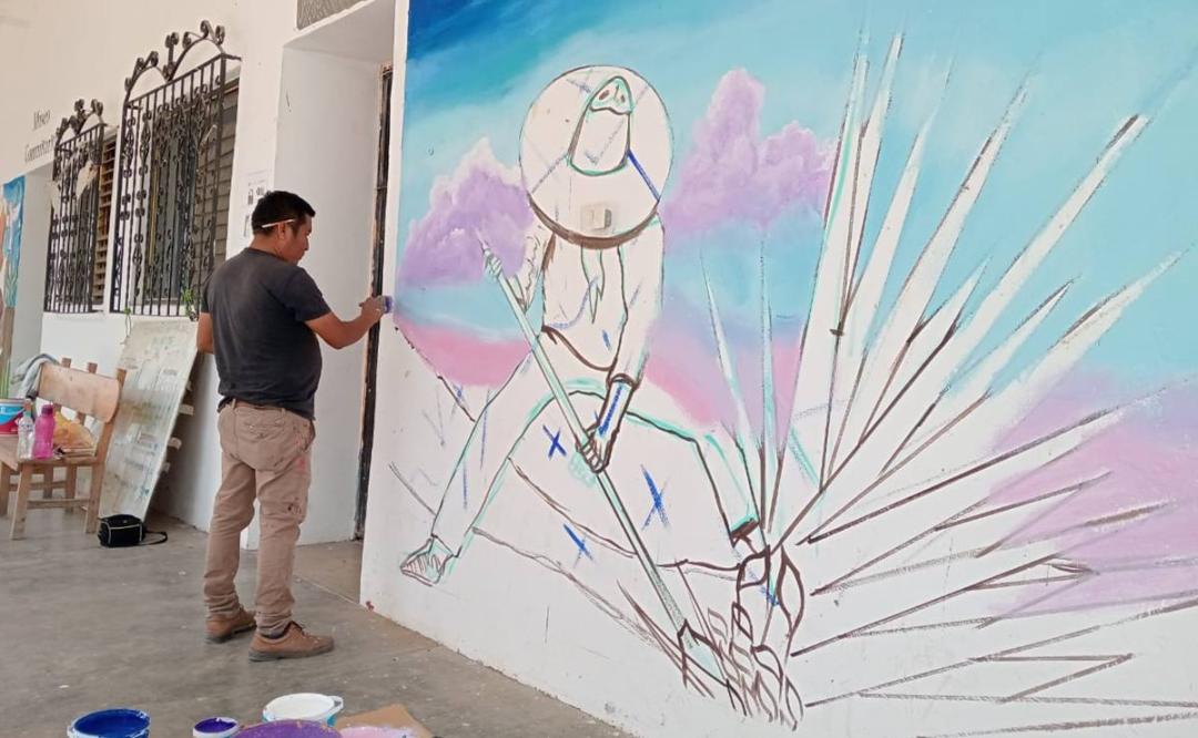 Con murales y talleres buscan reconectar con sus raíces en Santo Reyes Tepejillo, Oaxaca