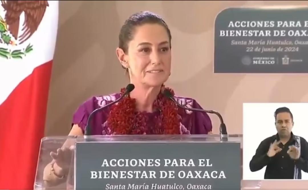 VIDEO. Sismo de 4.4 grados irrumpe mensaje de Sheinbaum en Huatulco, Oaxaca