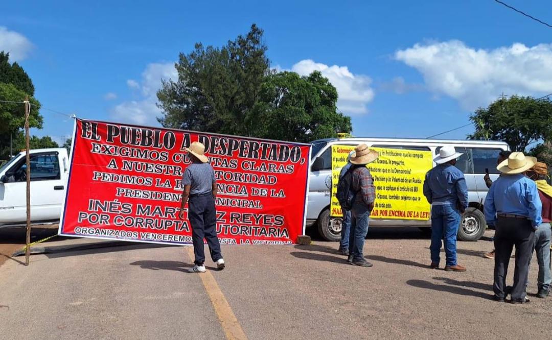 Pobladores de Zapotitlán Palmas exigen desaparición de poderes en este municipio de la Mixteca de Oaxaca