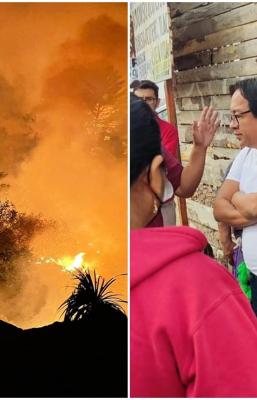 Consumen 12 incendios simult&aacute;neos bosques de Oaxaca; retienen en Mitla al secretario de Cultura