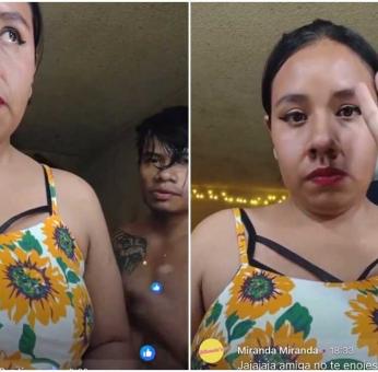 Mujer es golpeada por su pareja en transmisi&oacute;n en vivo; polic&iacute;as de Oaxaca detienen al violentador 