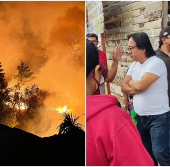 Consumen 12 incendios simult&aacute;neos bosques de Oaxaca; retienen en Mitla al secretario de Cultura