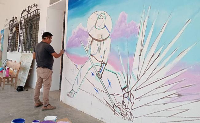 Con murales y talleres buscan reconectar con sus ra&iacute;ces en Santo Reyes Tepejillo, Oaxaca