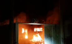 Instalaciones del INM incendiadas en Tapanatepec