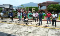 Valle Nacional, primer municipio oaxaqueño en usar drones para sanitizar sus calles por Covid-19