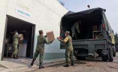 Llega a Oaxaca cargamento de insumos médicos; serán repartidos por el Ejército a hospitales