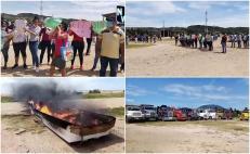 Pescadores, salineros y transportistas protestan contra obras en el puerto de Salina Cruz