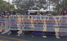 Mujeres del Istmo de Tehuantepec se manifiestan en Juchitán; exigen cese de violencia de género 