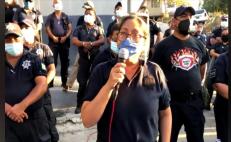 Cumplen cuatro días en paro de labores los 211 policías municipales del puerto de Salina Cruz