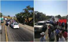 Bloquea Sol Rojo carretera federal en el Istmo por altos cobros de CFE; no hay paso a Chiapas