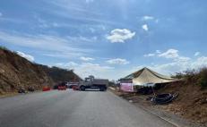 Bloquean comuneros de San Vicente Coatlán trabajos en autopista que conecta a Oaxaca y Huatulco