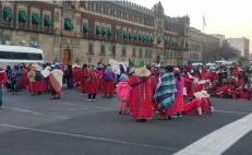 Triquis de Oaxaca inician huelga de hambre frente a Palacio Nacional, hasta tener audiencia con AMLO