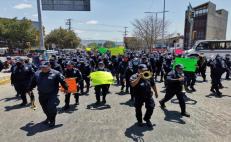 “Estamos dejando a Oaxaca sin seguridad”, dicen policías estatales en marcha por sus derechos laborales; van 4 días de paro 