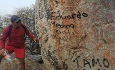 Buscan salvar del abandono el Ba’cuana, sitio sagrado zapoteca que resguarda pinturas rupestres