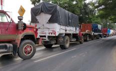Transportistas del CIT exigen contratos en obra de ampliación de Símbolos Patrios, en la ciudad de Oaxaca