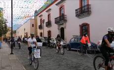 Con rodada, activistas piden replantear obra en Símbolos Patrios, Oaxaca; “afectará al ambiente y a la sociedad”, afirman