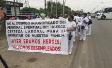 Protestan en el Istmo de Oaxaca por despidos de más de 2 mil trabajadores de la salud en plena crisis sanitaria 